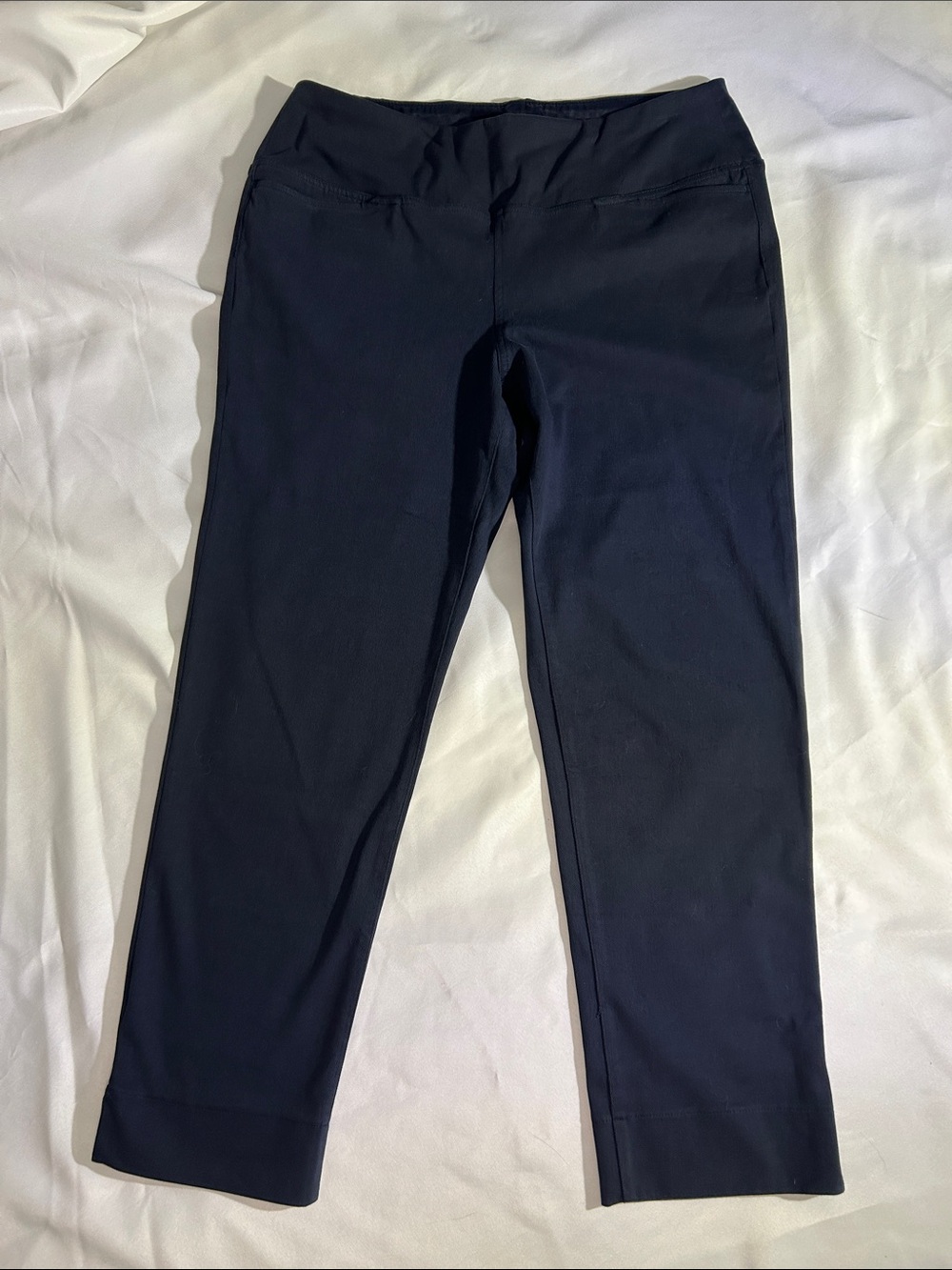 NWT J. Jill Wherever Smooth Fit Knit Navy Ankle Pull-On Pants